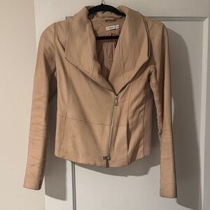 Vince Light Blush/Tan Leather Jacket